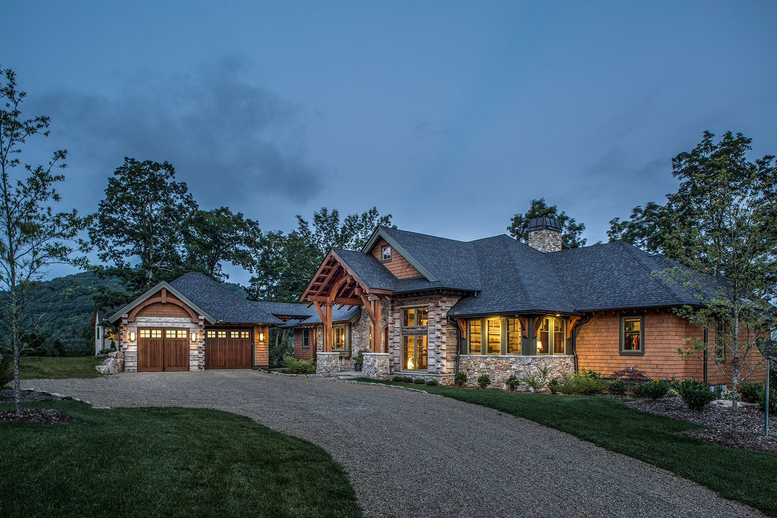 Stone and Wood Custom Residence